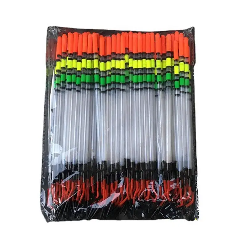 

Thickened Fishing Float Colorful Traditional Fish Float Crystal Float Vertical Nylon Bleaching Sea Drift Fishing Gear 80pcs