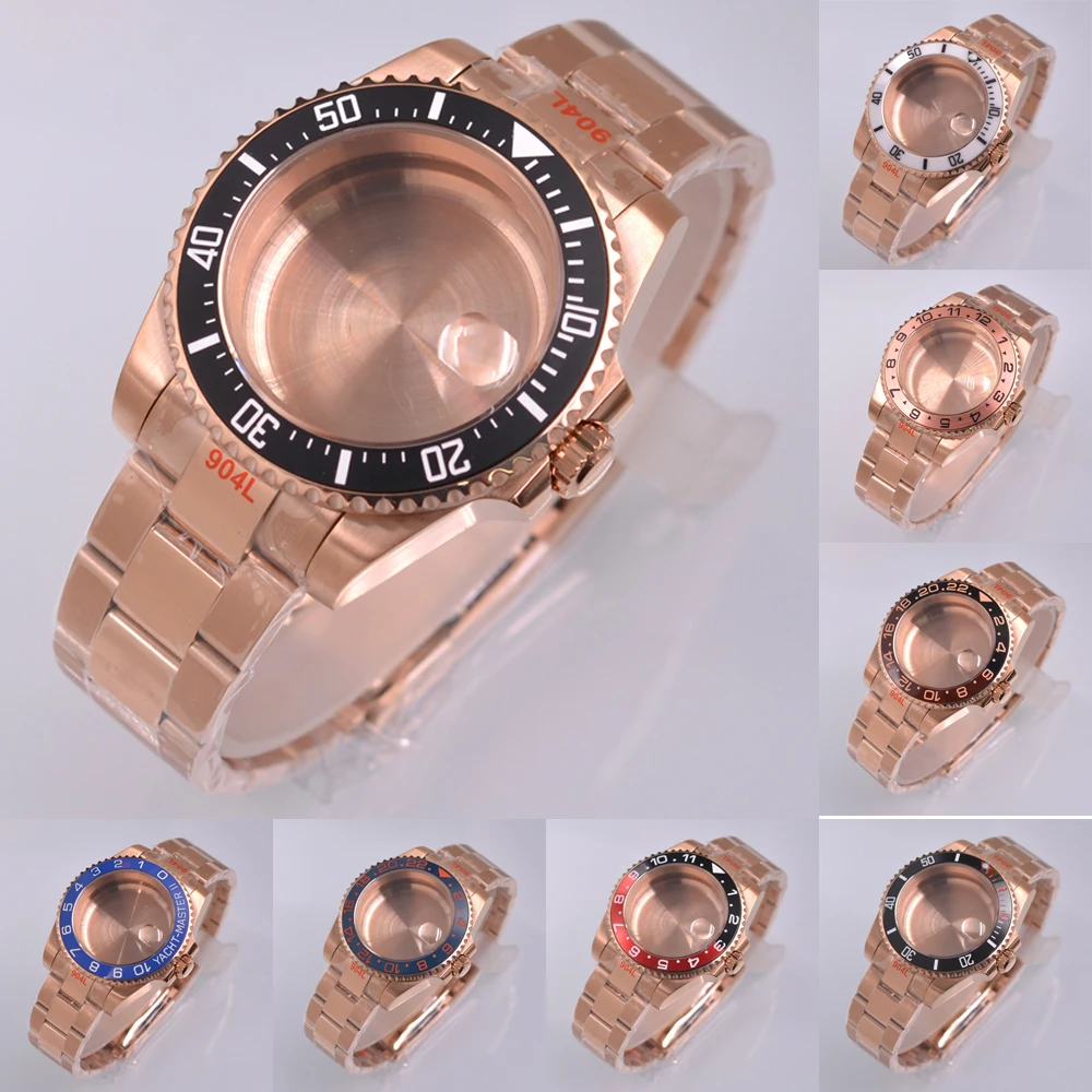 Фото 40 мм подходит для NH35 NH36 ETA 2824 2836 PT5000 ST2130Miyota 8205 8215 821A Механизм SUB GMT Корпус для часов №1