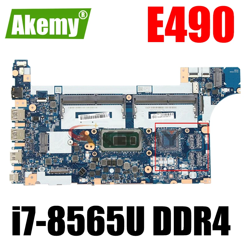 

Akemy For Lenovo Thinkpad E490 E590 Notebook Motherboard NM-B911 CPU i7-8565U DDR4 Tested 100% Working FRU 5B20V80732 5B20V80729