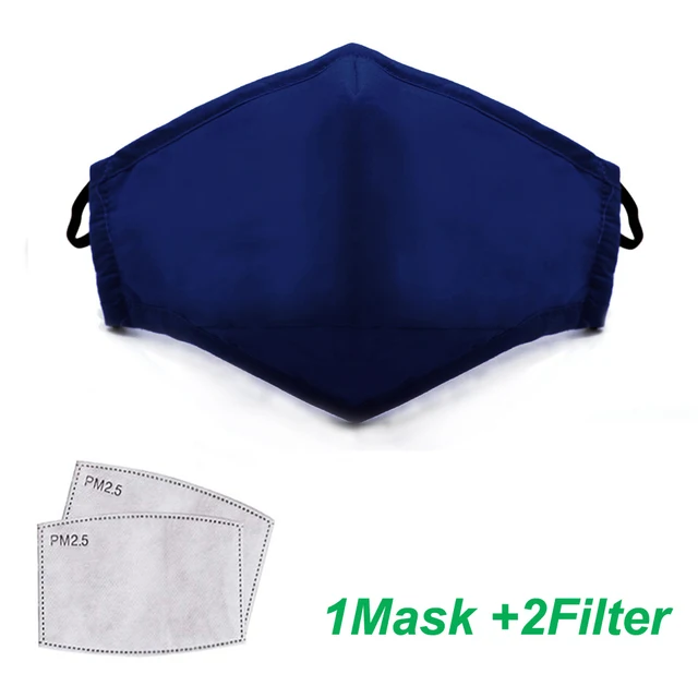 Черная хлопковая маска Tcare для лица, маска против пыли PM2.5, маска для рта с фильтром из активированного угля, стирающаяся маска многоразовая