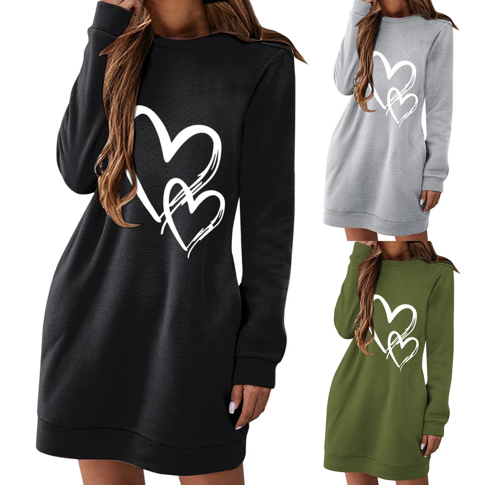 

Formal Cocktail Dress Womens Casual Dresses Round Neck Lightweight Sweatshirt Long Sleeve Maxi Dresses for Women Summer