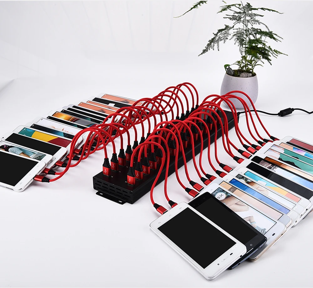 

Sipolar 240 Вт USB зарядное устройство 20/30/32/64 порт USB 2,0 концентратор Алюминиевый USB-концентратор для зарядки, обновление для 32 телефонных планшетов