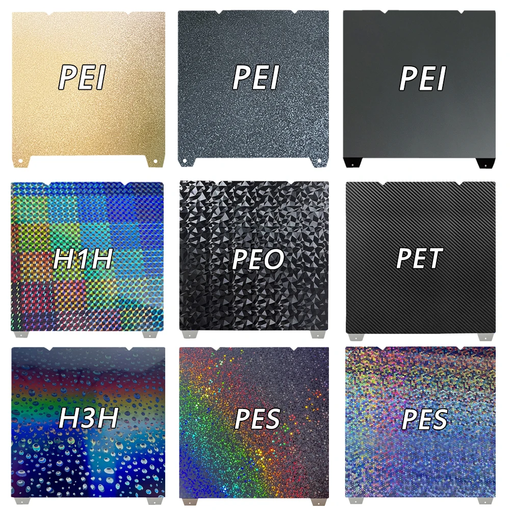 Фото 235x235 мм для Ender3 V3 SE, V3KE Магнитный лист PEI Рабочая пластина K1 K1C Пружинный стальной лист для Creality Ender 3 S1, Ender 5S1 Pro №1
