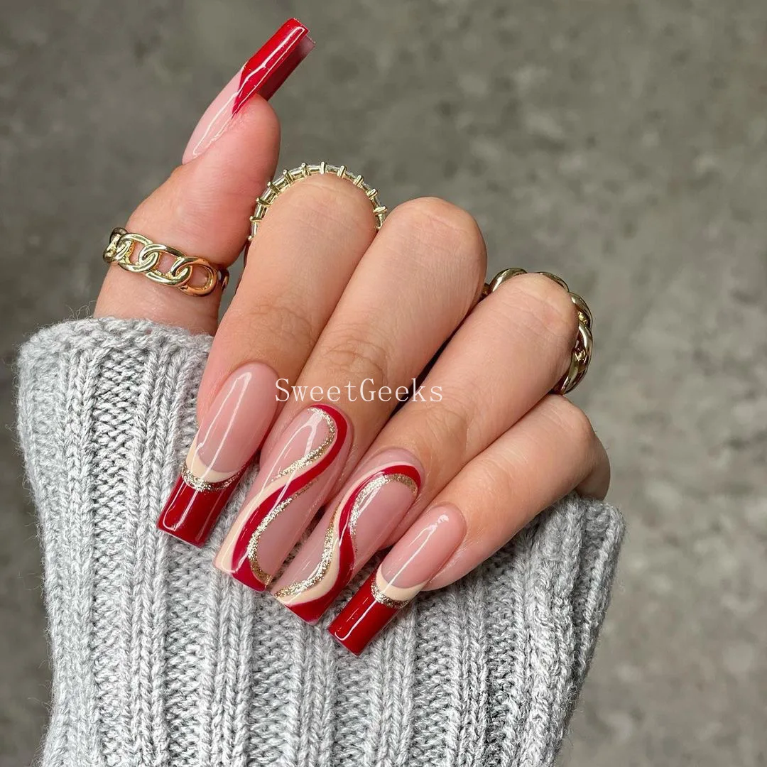 24 шт. Набор накладных ногтей для дизайна |