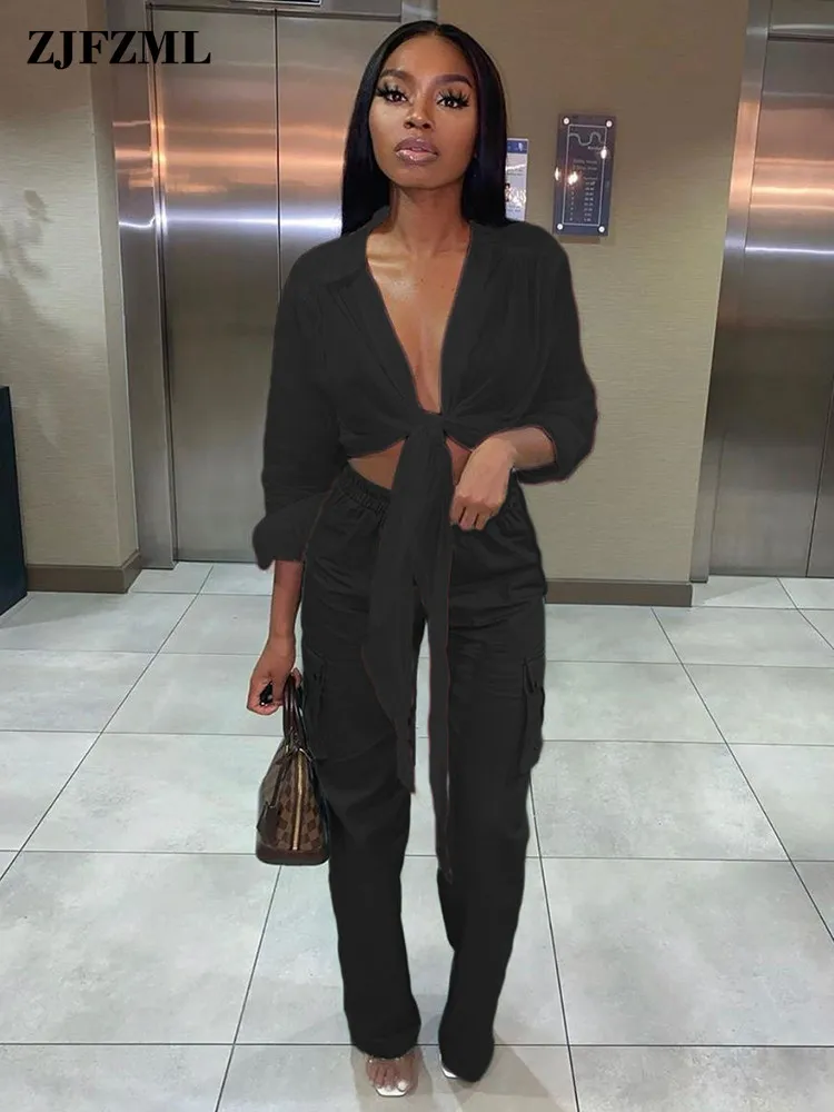 Однотонная уличная одежда с завязками укороченная блузка топы женские пикантные