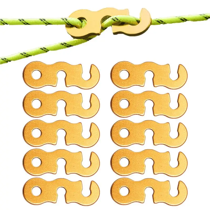 

10 Pieces Cord Adjuster Tent Tensioners Cord Tensioners Rope Adjuster 3 Holes Tent Wind Rope Buckle Strong Wind Rope Fastener
