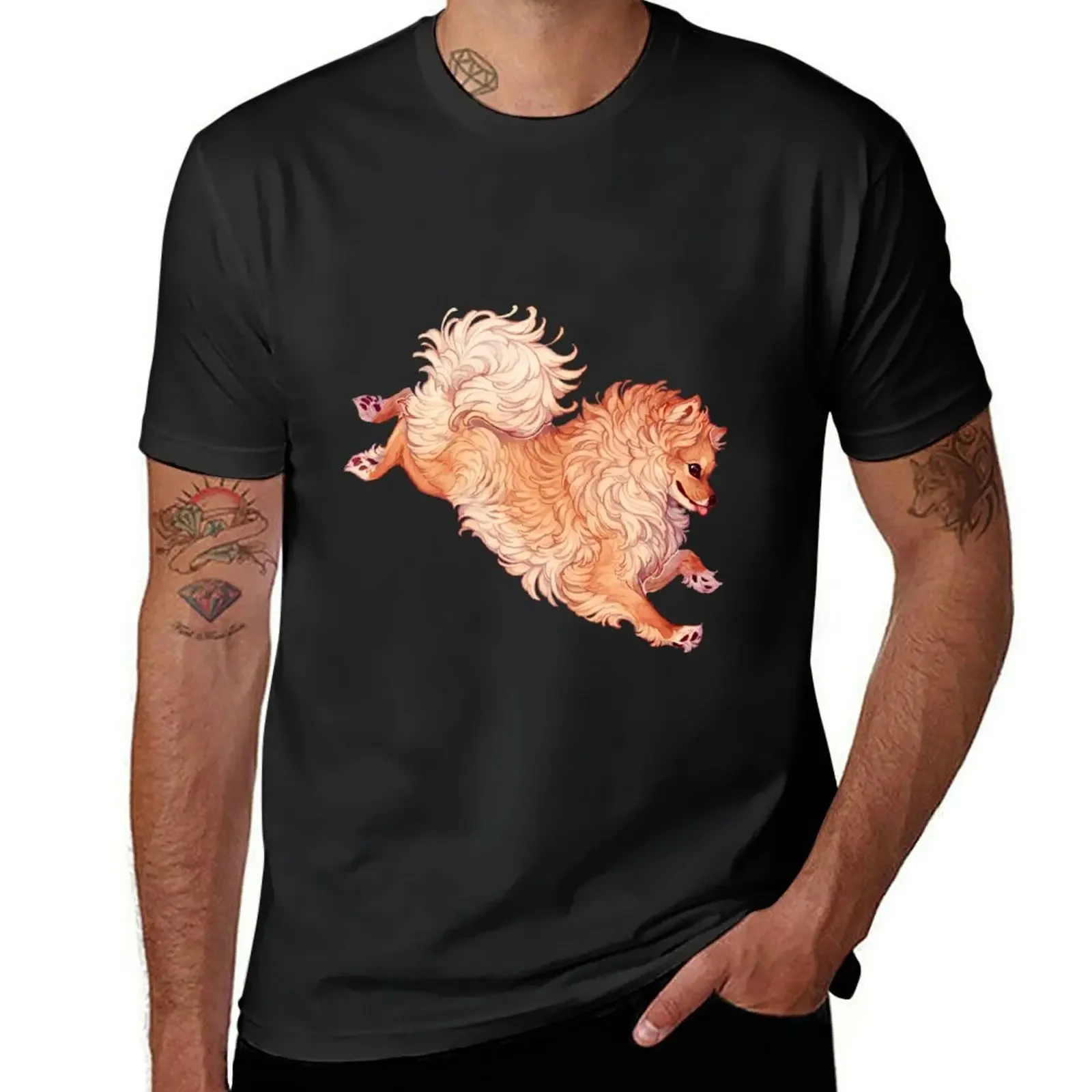 Футболка с померанским шпицем 2019 возвышенные футболки блузка забавные мужская