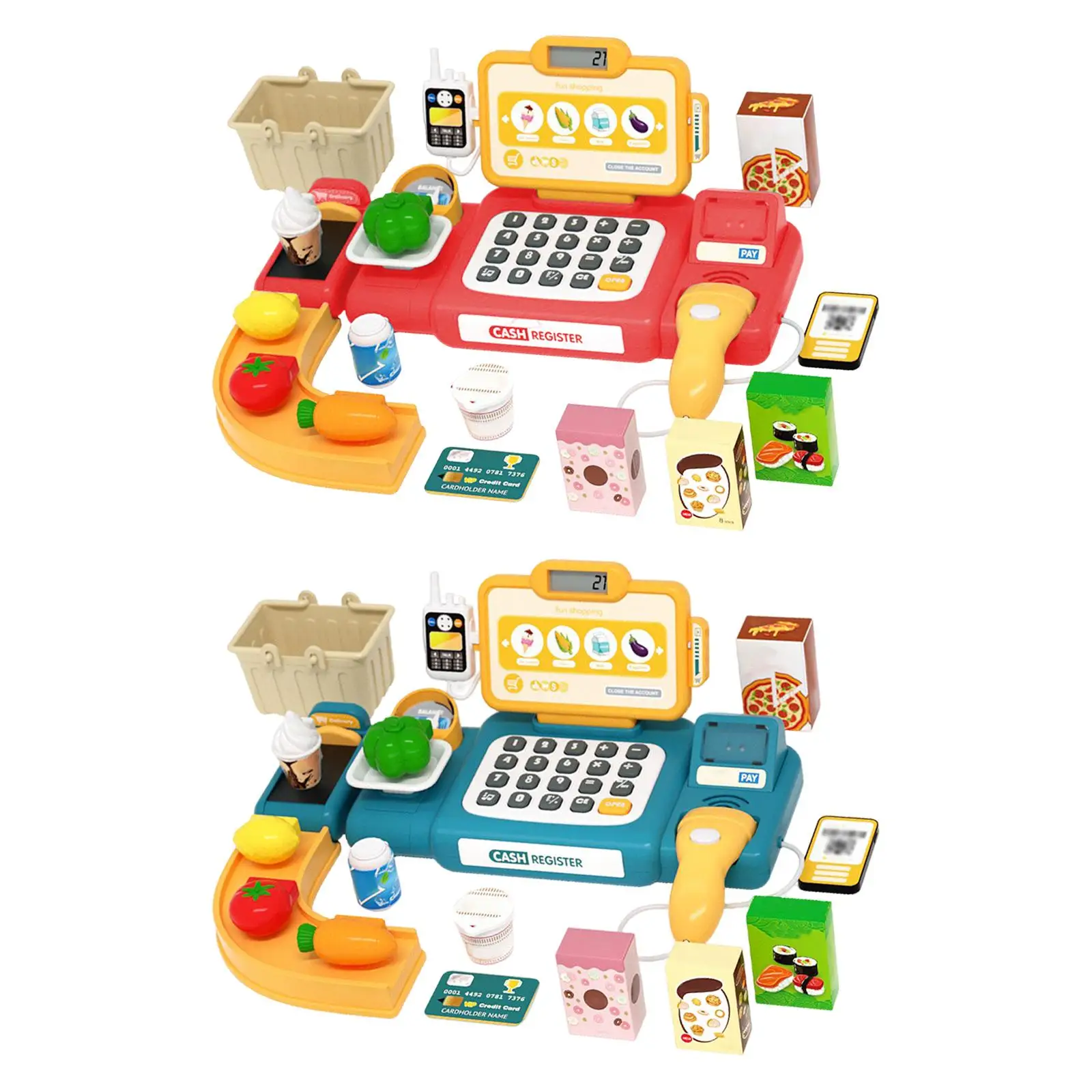 

Supermarket Cashier Toy Grocery Supermarket Playset Cash Register Toy for Resource Interaction Activity Play Store