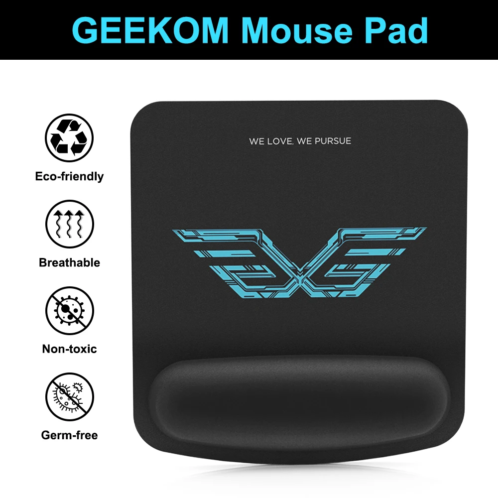 

GEEKOM Mouse Pad Soft Silicone Wrist Support Hand Rest Comfortable Office & Gaming Mouse Pad with Wrist Support Gel Cushion Rest