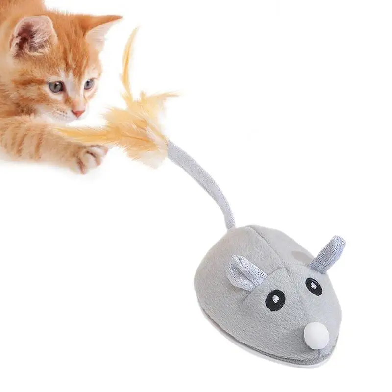 

Electric Mouse Cat Toy Funny Kitten Smart Cat Toys USB Charge Controllable Automatic Robotic Moving Mice Cat Indoor Playing Toy