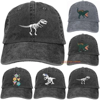 dinosaur printing cotton baseball cap cute vintage snapback adjustable hats dad cap mens denim cap