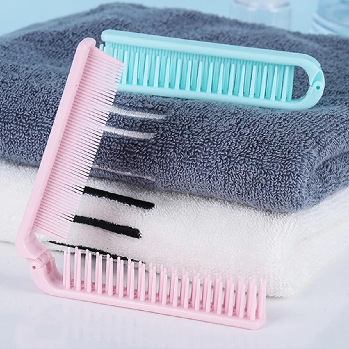 

Comb Hair Barber Foldable Size Hairstylist Hairdressing Sided Double Groomingtexturizing Brush Traveldetangling Smoothing