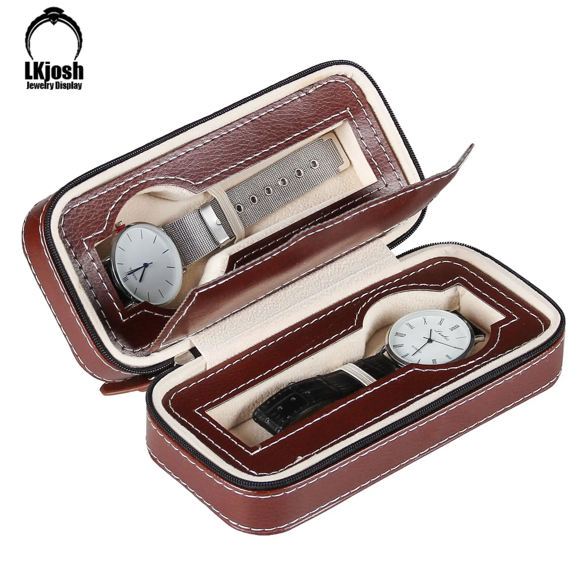 2/4/8-Удобная дорожная кожаная сумка для часов коробка сокровищ женская бархатная