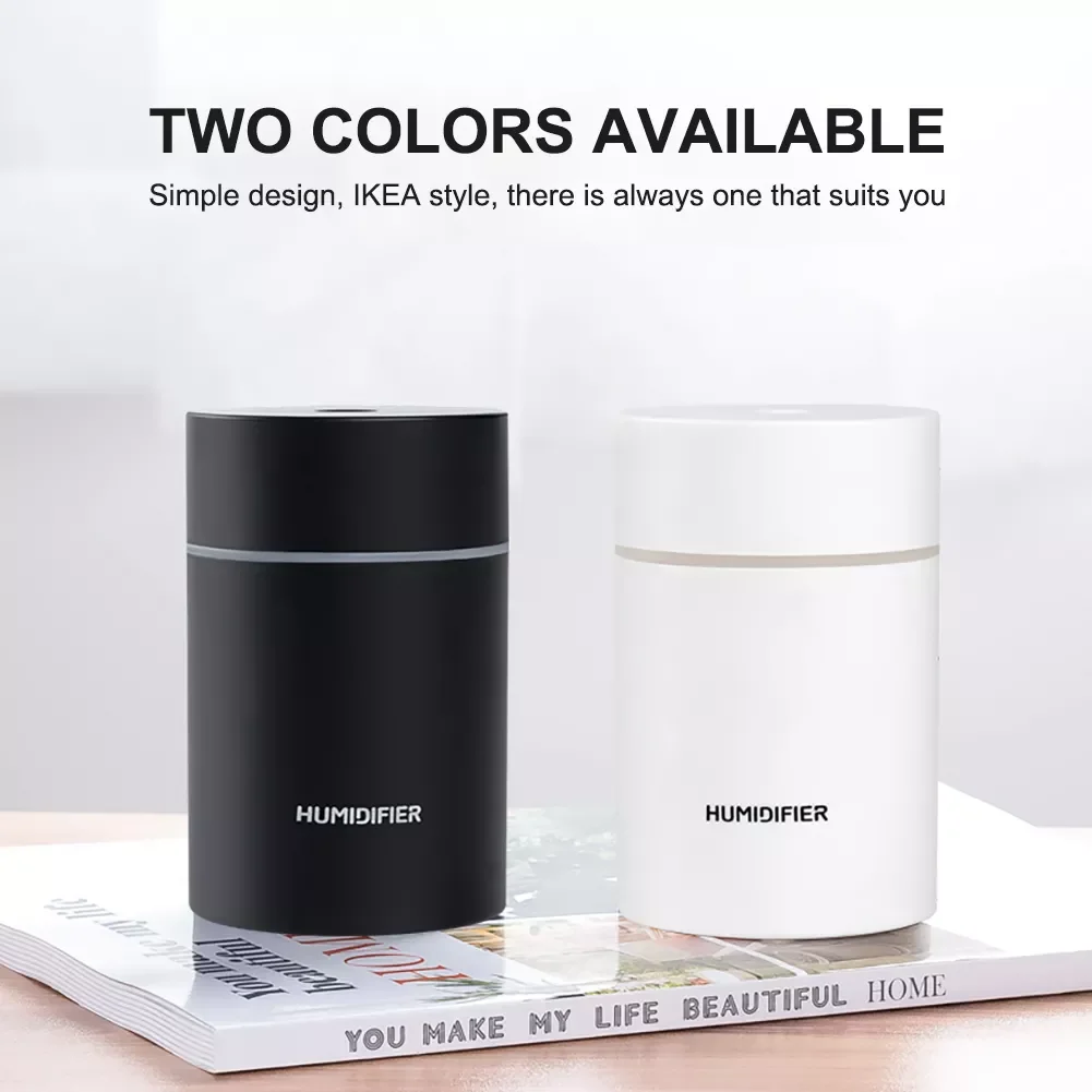 

USB Mini Humidifier Desktop Misting Aroma Diffuser with Night Light 2 Modes Auto Power Off Air Humidifier for Car Office