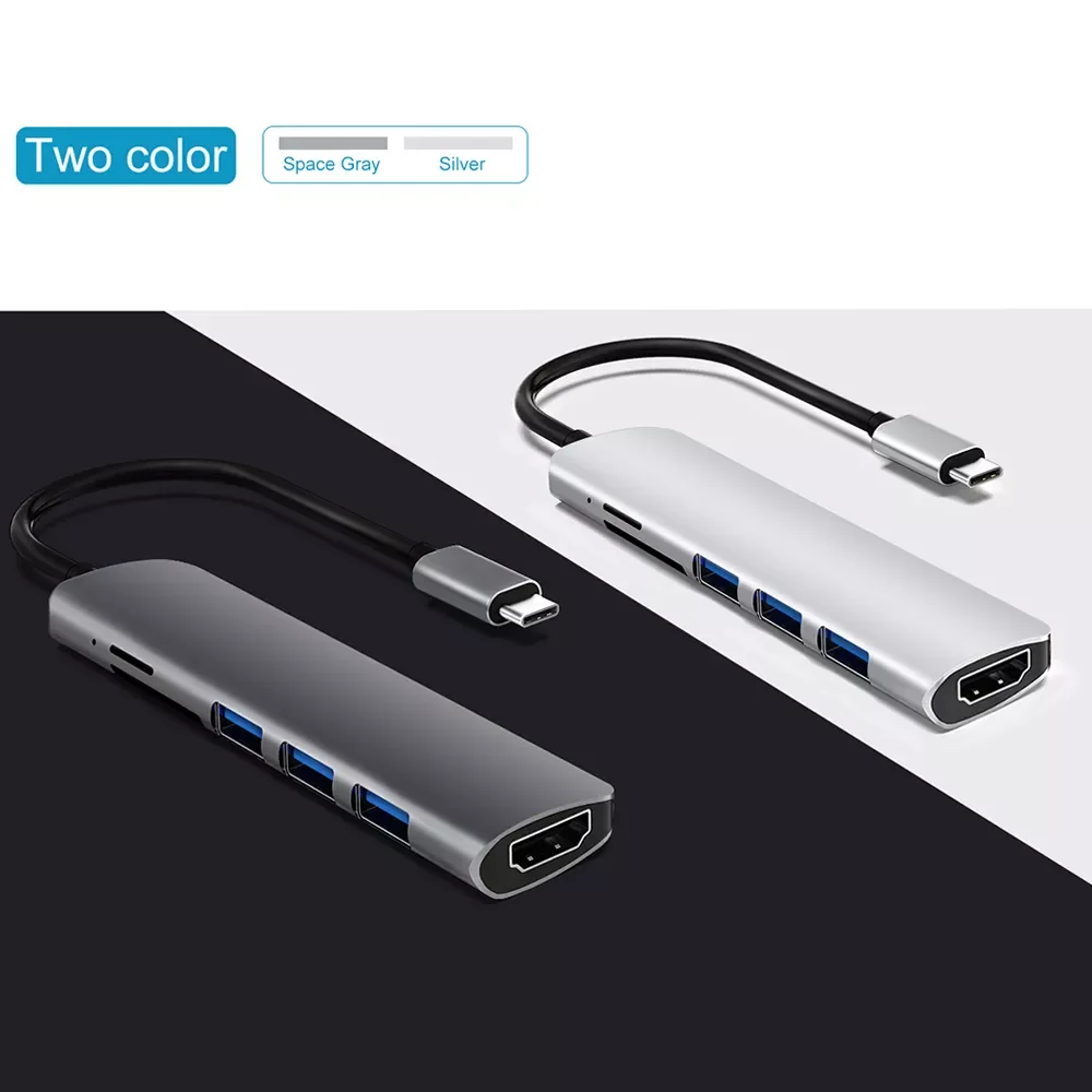 USB 3.0 Type-C Hub к HDMI адаптеру 4K Thunderbolt 3 C с 1 TF SD Reader слот для MacBook Pro/Air/Huawei Mate |
