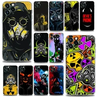 cool man antigas mask phone case for iphone 13 12 11 se 2022 x xr xs 8 7 6 6s pro mini max plus soft silicone case