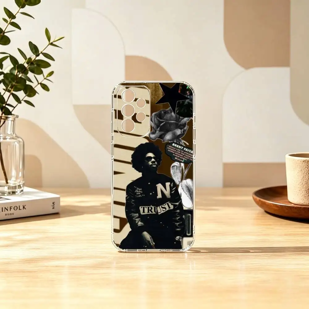 Фото Чехол для телефона Singer B-Brent Faiyaz, прозрачный, силиконовый, мягкий, для Samsung S25, S24, S21, S22, S23, S30, Ultra, S20, Plus, FE №4