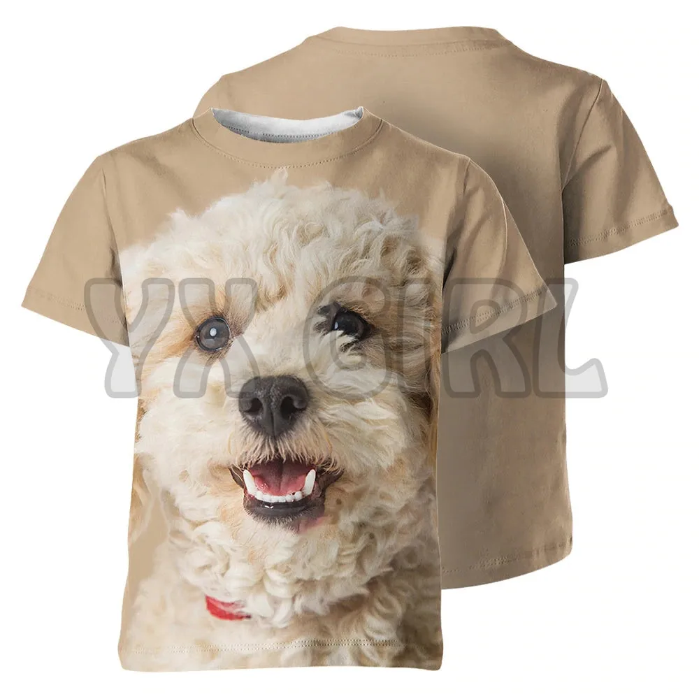 2022 Летняя мода Мужская футболка Shih Tzu футболки с 3D принтом по всей поверхности