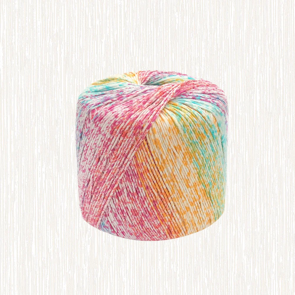 

1 Roll Cotton Yarn Color Segment Dyed Gradient DIY Thread Scarf Hat Shawl Material for Hand Knitting Crochet Project Costume (