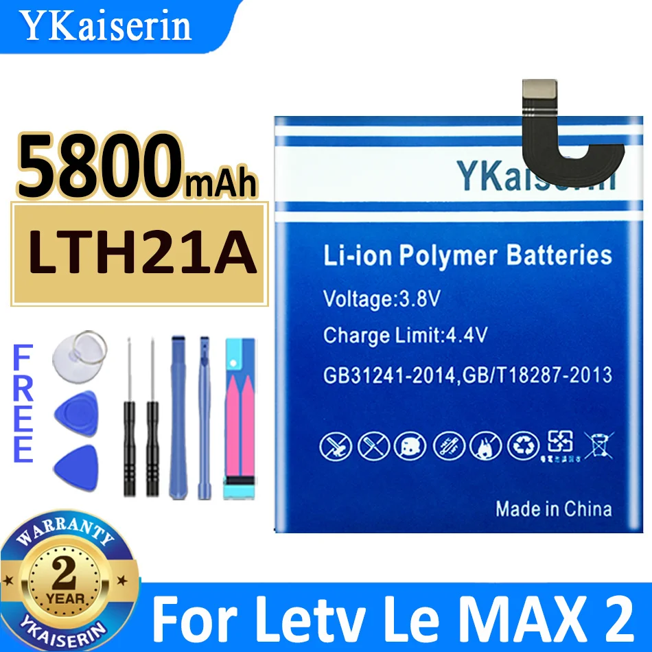 

YKaiserin Battery 5800mAh LTH21A Battery For LeEco Letv Le Phone Le MAX 2 5.7 Inch X821 X820 Le MAX2 LeMax2 X822 X829 Bateria