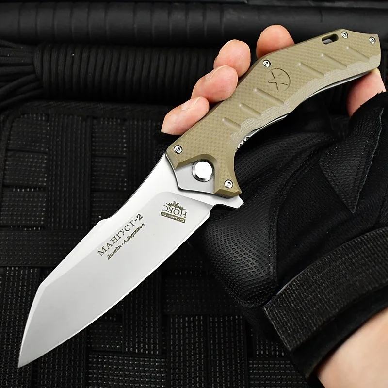 

NEW Tactical Pocket Russian HOKC Mangust-2C Folding Sharp Knife D2 Steel Blade G10 Handle Outdoor Camping Hunting EDC Tools