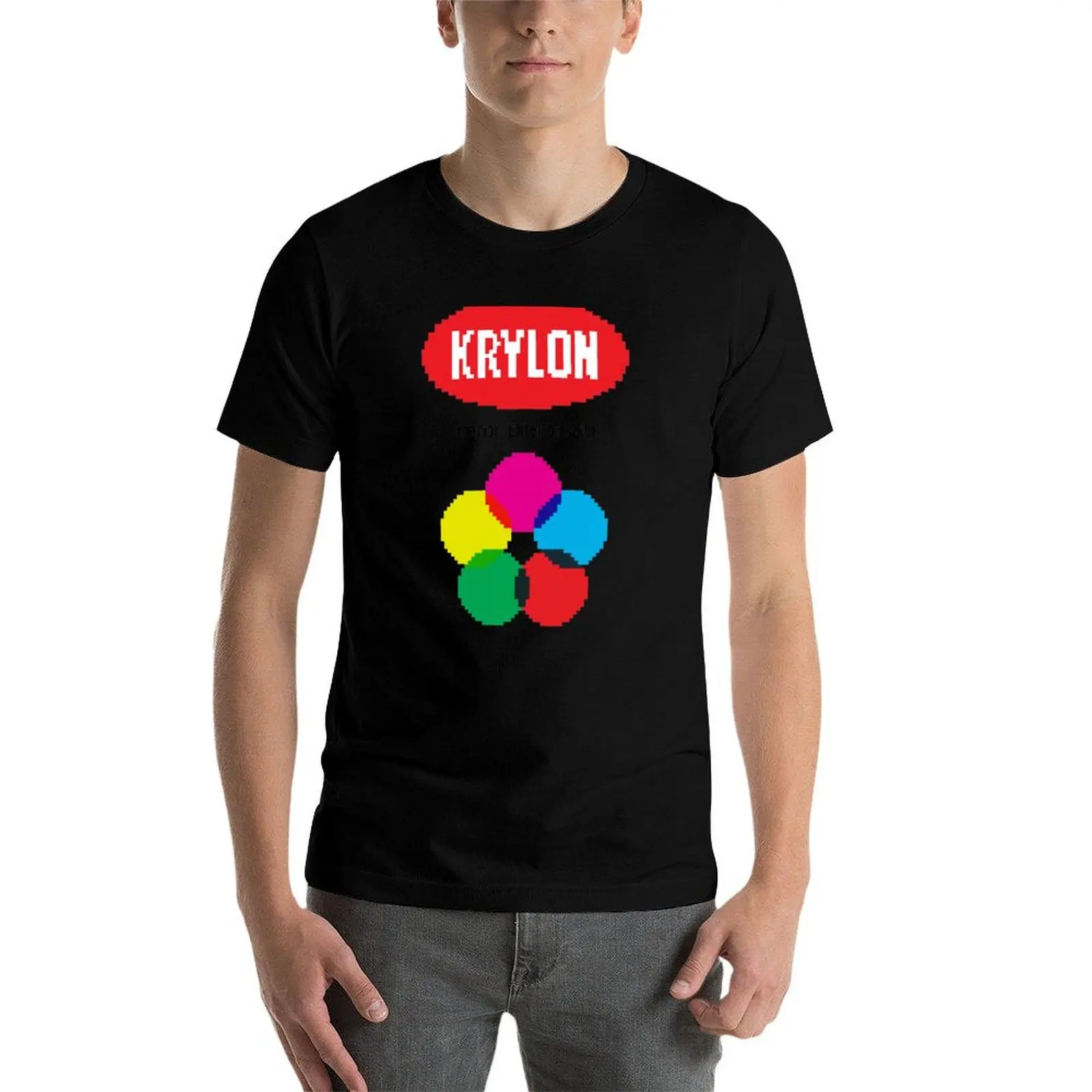 Фото Футболка Krylon Spray Paint 8-Bit Basic, однотонная, с короткими рукавами и круглым вырезом №4