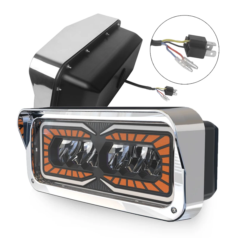 

Dual Color LED Halo Ring 12-24V Multi-function Marker Tail Driving Light Truck Motor Car