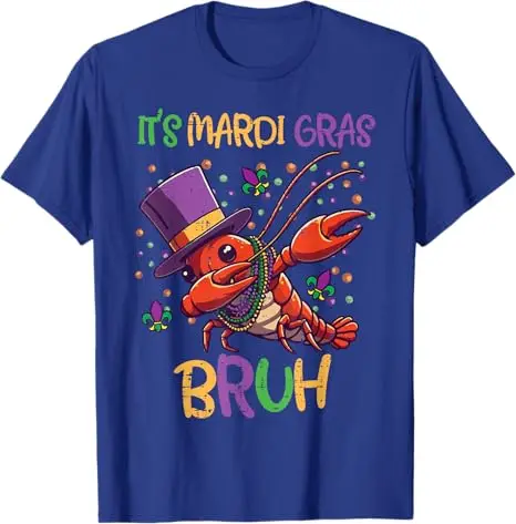 Фото Детская футболка It Mardi Gras Bruh Crayfish Dab Fat Tuesday для мальчиков и девочек, модная футболка с короткими рукавами и графической надписью Sons, новинка, подарок №5