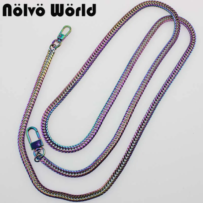 110-130cm Rainbow Width 7mm rainbow chain bags purses strap replacement metal chain DIy handle accessories