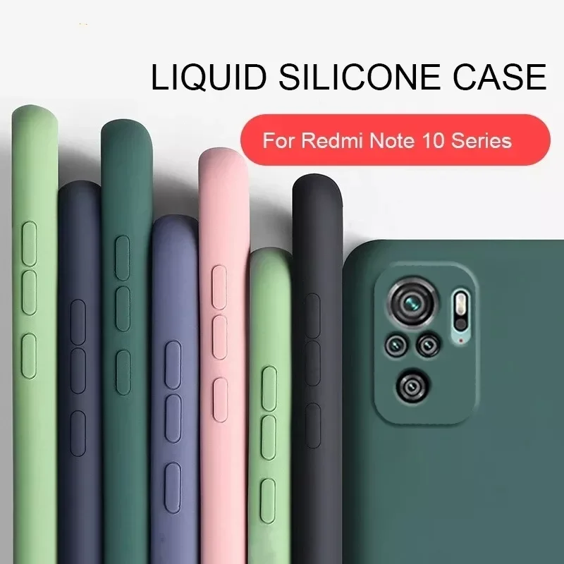 

Original Liquid Silicone Case For Redmi Note 10 Pro Case Redmi Note 11 10 Pro 11S Cover Shell Coque Soft TPU Back Fundas