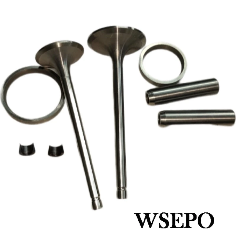 Válvulas Assentos Guias e Kit Retentor Conjunto de 10 Peças para Changchai ou Semelhante Zs1110 Zs1115 Tempos Água Fria Motor Diesel Peças e acessórios do gerador