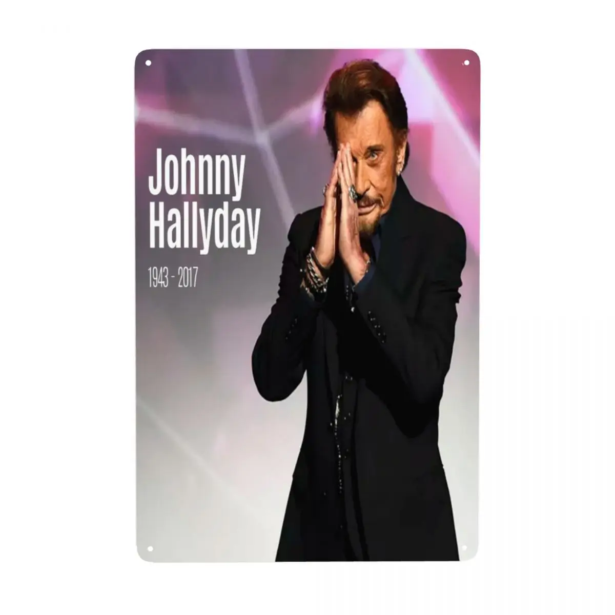 

Rock Johnny Hallyday Metal Sign Retro French Singer Music Tin Decorative Signs Plaques Club Cafe Restaurant Man Cave Bar Wall