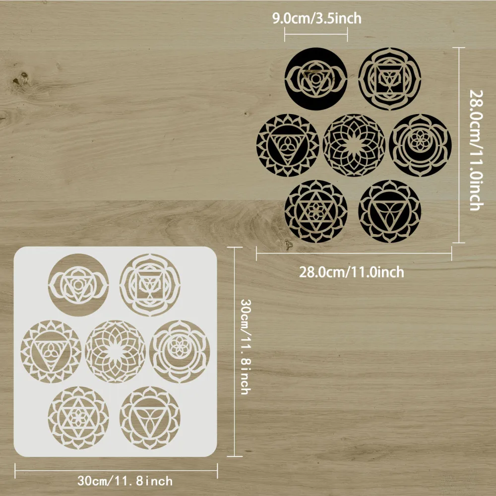 Рисунок 2 - Многоразовые трафареты с символом чакры