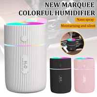mini car air humidifier portable air freshener with led night light 2 modes usb power oil diffuser for car interior accessories