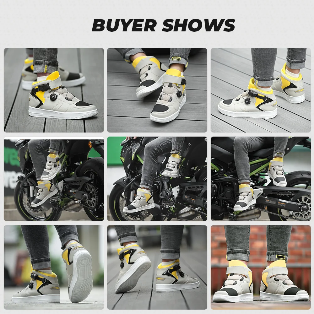 Motorcycle Men Boots Motocross Riding Boots Sneakers Shoes Portable Strapping System Casual Spiral Shoes Waterproof Summer enlarge