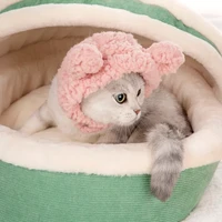 2022jmt 3 colors pet hat cat hat cat ear hat plush cute headgear photo accessories pet accessories cat accessories