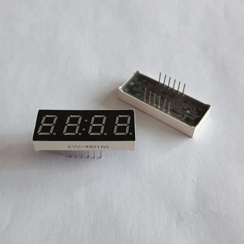 10 шт./компл. 0 4-дюймовый 4-битный белый цифровой модуль с часами KYX-4401AW 40*16*7 мм 12