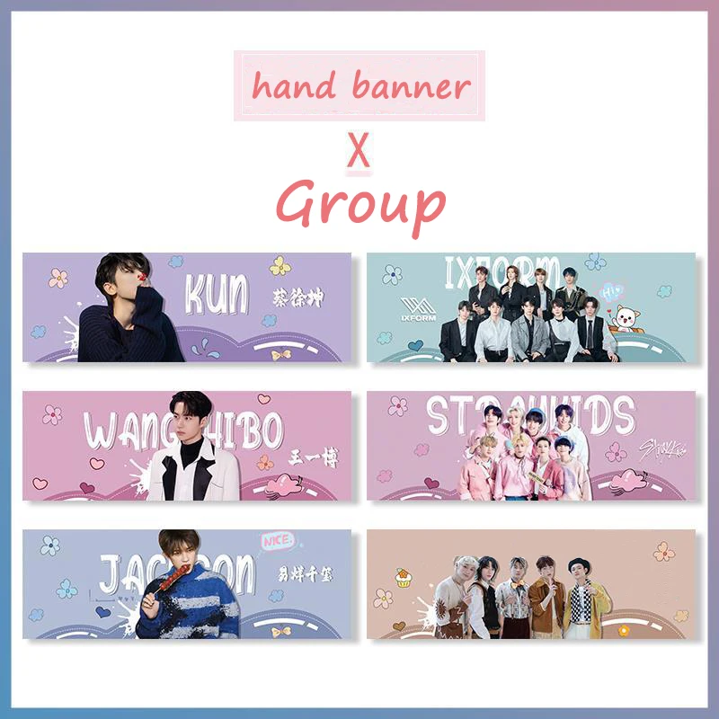 

Баннер из нетканого материала KPOP Stray Kids дважды INTO1 TNT IXFORM, баннер YiBo KUN Sean Xiao, поклонники аэропорта, концерты, ручные баннеры 67d