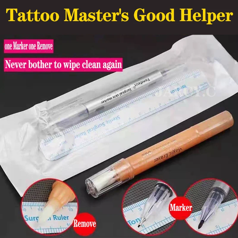 

Tattoo Eyebrow Design Remove Skin Marker Pen Skin Marker Microblading Supplies Permanent Makeup Measure Remove Ruler Set Tool