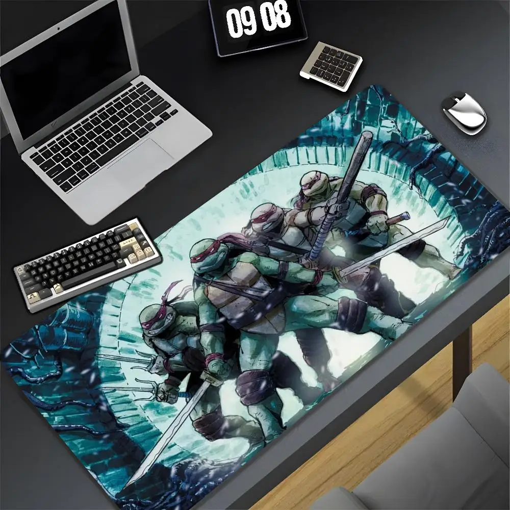 T-Teenage Mutant N-Ninja-Turtles Mouse Pad XXL Gamer Gaming PC Computer Otaku Locking Edge DIY Customized Photo Laptop Notebook