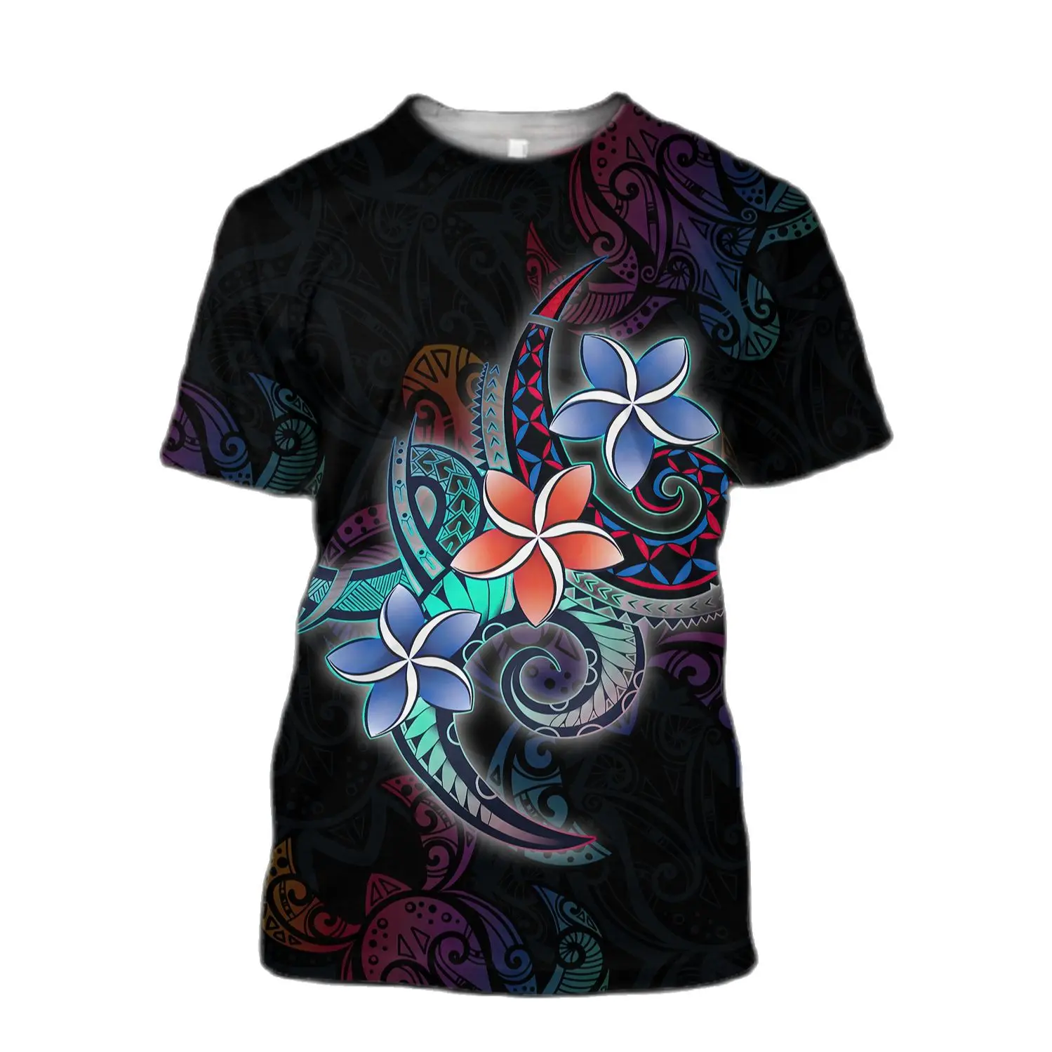 

Pohnpei полинезийская французская Цветочная 3D-печать мужская футболка Летняя Харадзюку Повседневная футболка с коротким рукавом топы унисекс