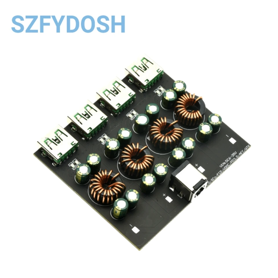 QC4.0 QC3.0 1 2 4-полосный адаптер быстрой зарядки мобильного телефона USB Type-C 6-35 В