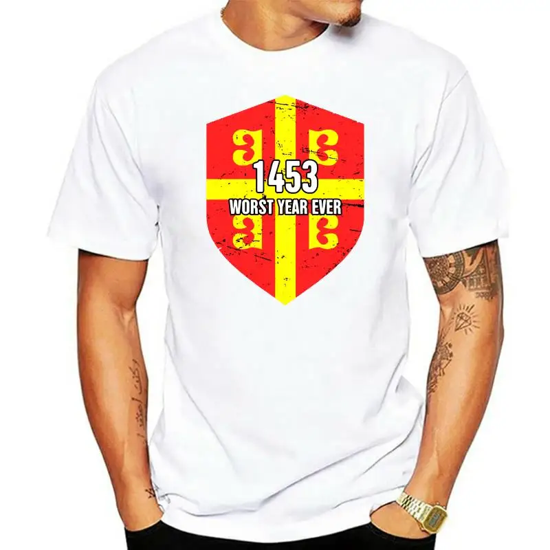 

1453 Byzantine Empire Constantinople T Shirt HipHop Top Weird Customize Spring Tshirt Men Newest Anti-Wrinkle Cotton Letter