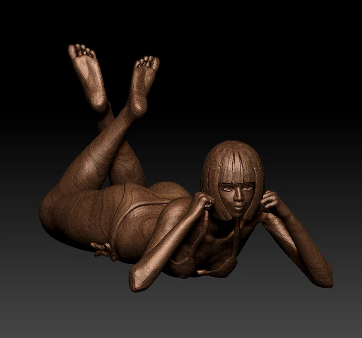 

New 3D model for 3D relief sculpture cnc machine in STL forma Girl in bikini