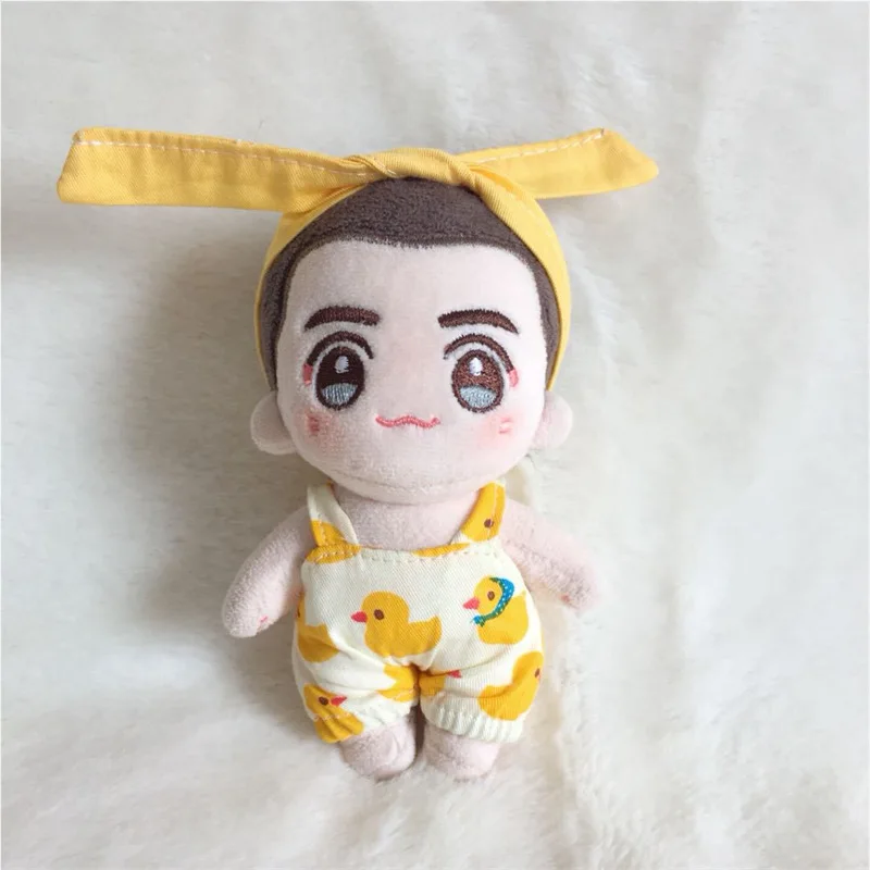 

10CM star plush doll clothes cute duck suit shirt set 10CM idol cartoon doll accessories children's gift