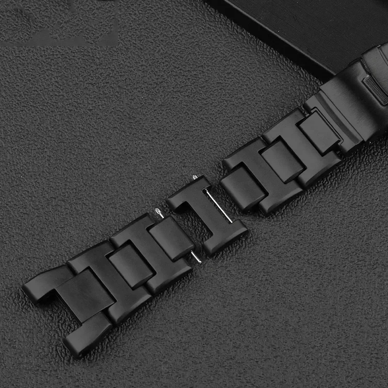Ремешок для часов 26*13 мм Casio steel 5513 GST-210D S100D/S110D/W300/W110 модифицированный черный
