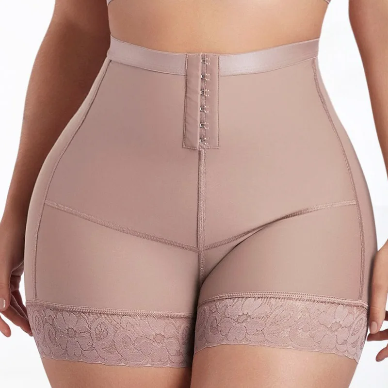 

Fajas Colombianas Butt Lifter Mid Rise Shorts Tummy Control Double Compression Power Shaping Shorts
