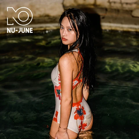 Nu-june цельный купальник с цветочным принтом, сексуальный кружевной боди с открытой спиной, купальник с эффектом пуш-ап, женские монокини, пляжные купальные костюмы, купальники