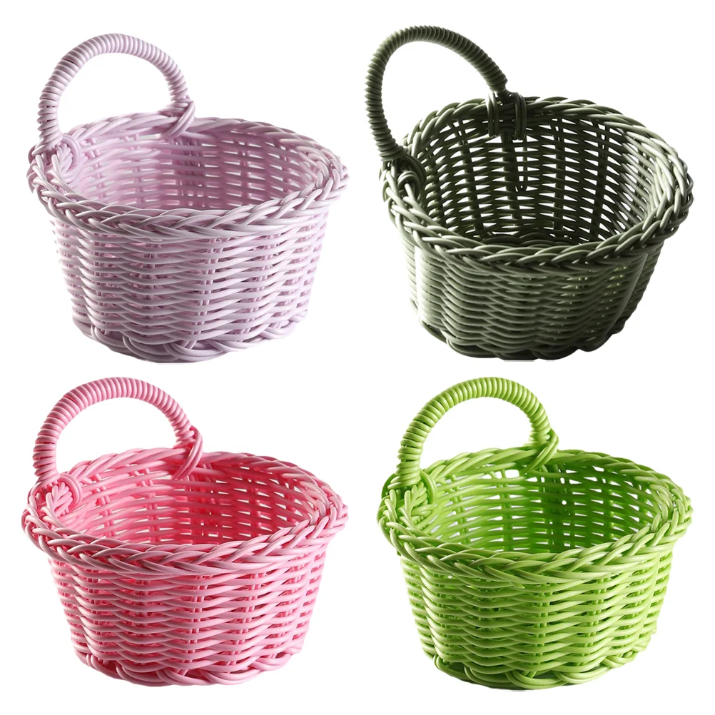

Basket Hanging Storage Rattan Woven Baskets Planter Seagrass Bins Wall Easter Bathroom Vegetable Kitchen Desktop Fruits Fruit