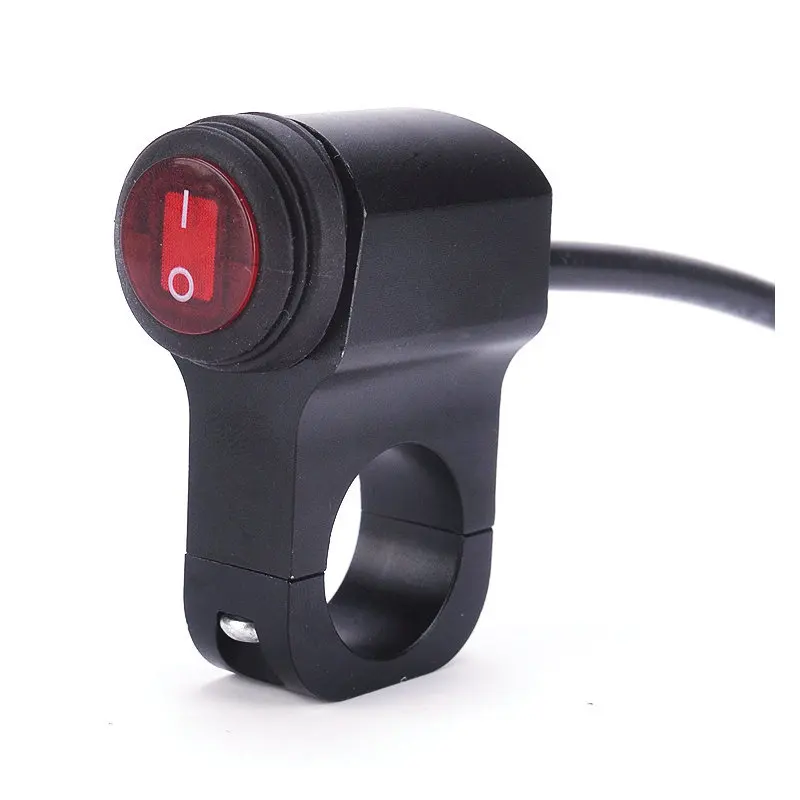 

12vMotorcycle Spotlight Switch Headlight Control SwitchCNCMetal Switch Button Rocker Switch S510BK